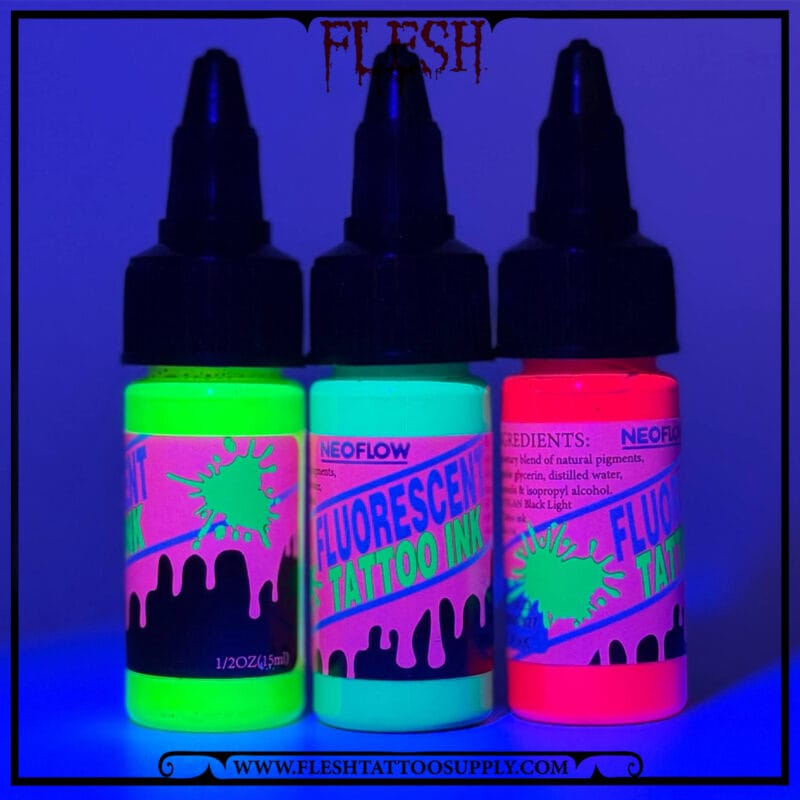 رنگ فلورسنت بلک لایت تتو NEO FLOW 15 ml
